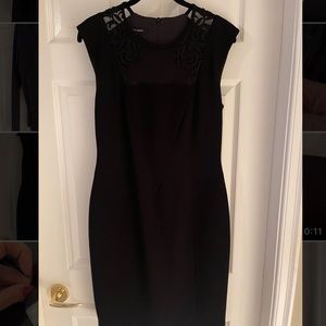 Judith & Charles Black Lace Inset Dress
